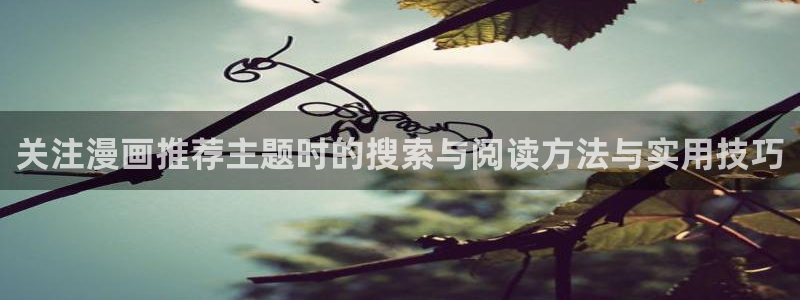 历史漫画：关注漫画推荐主题时的搜索与阅读方法与实用技巧